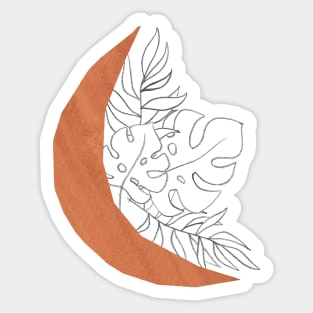 Botanical crescent Sticker